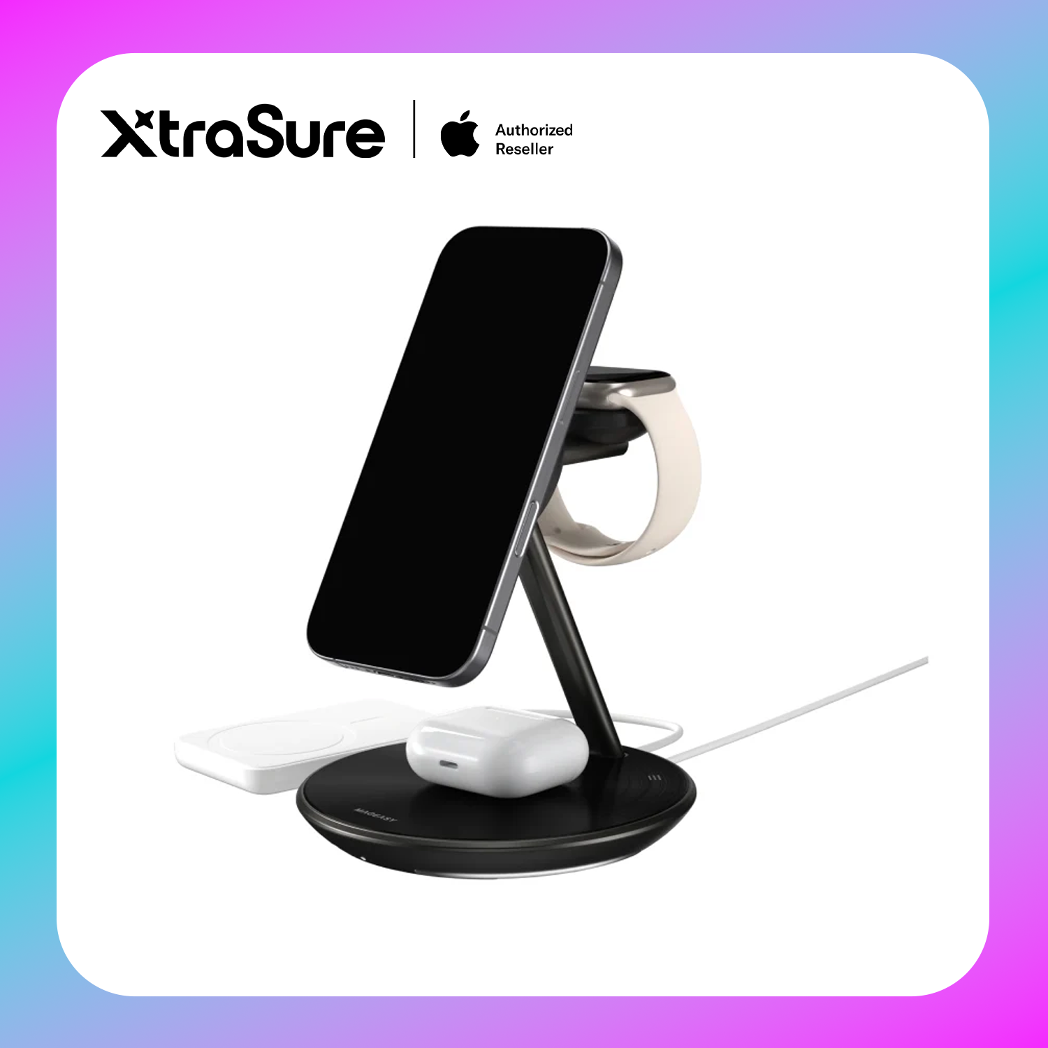 MagEasy Power Station 5-in-1 Magnetic Wireless Charging Stand with Qi2 15W Secondary image
