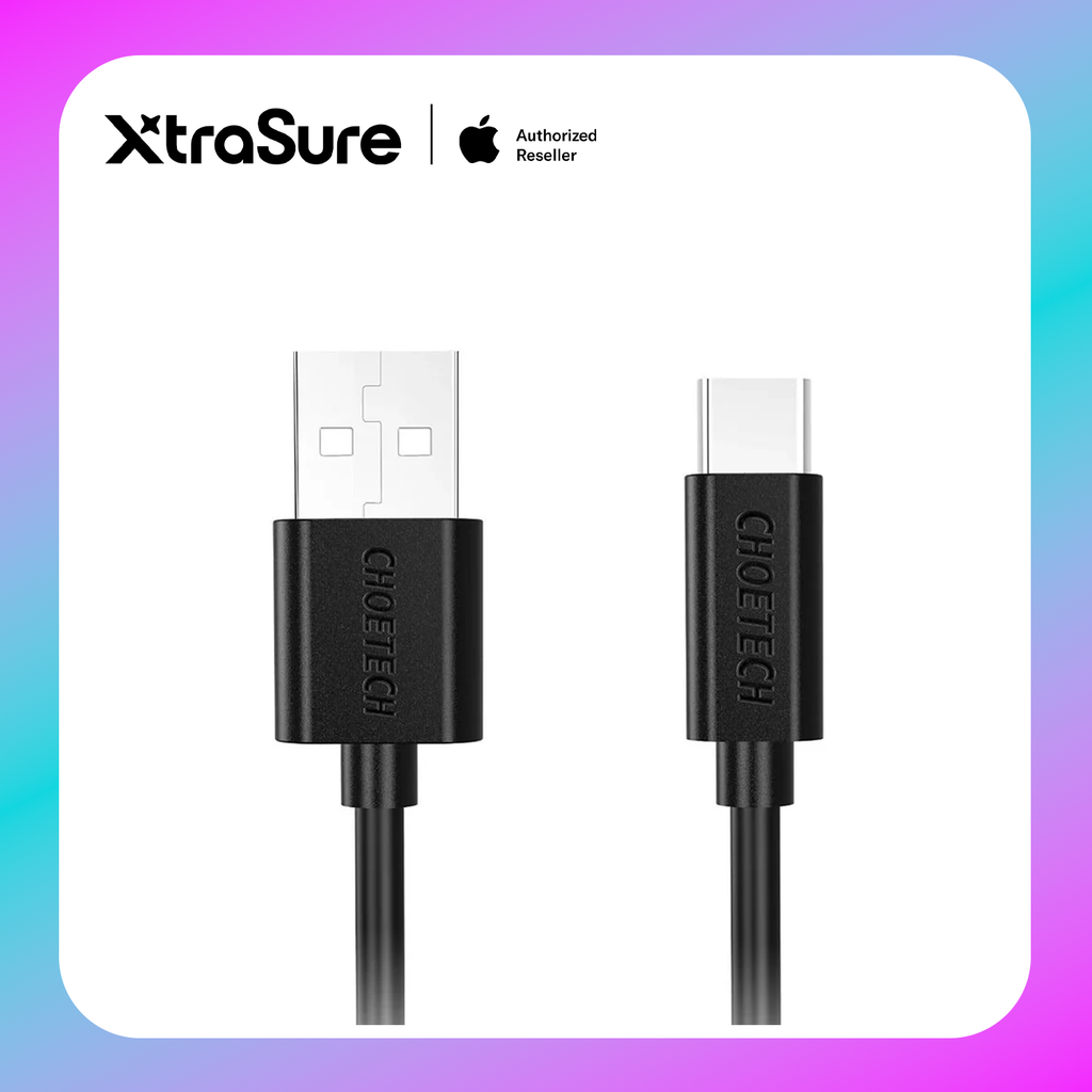 Choetech usb-A to type-c PVC cable 2m (AC0004) Black