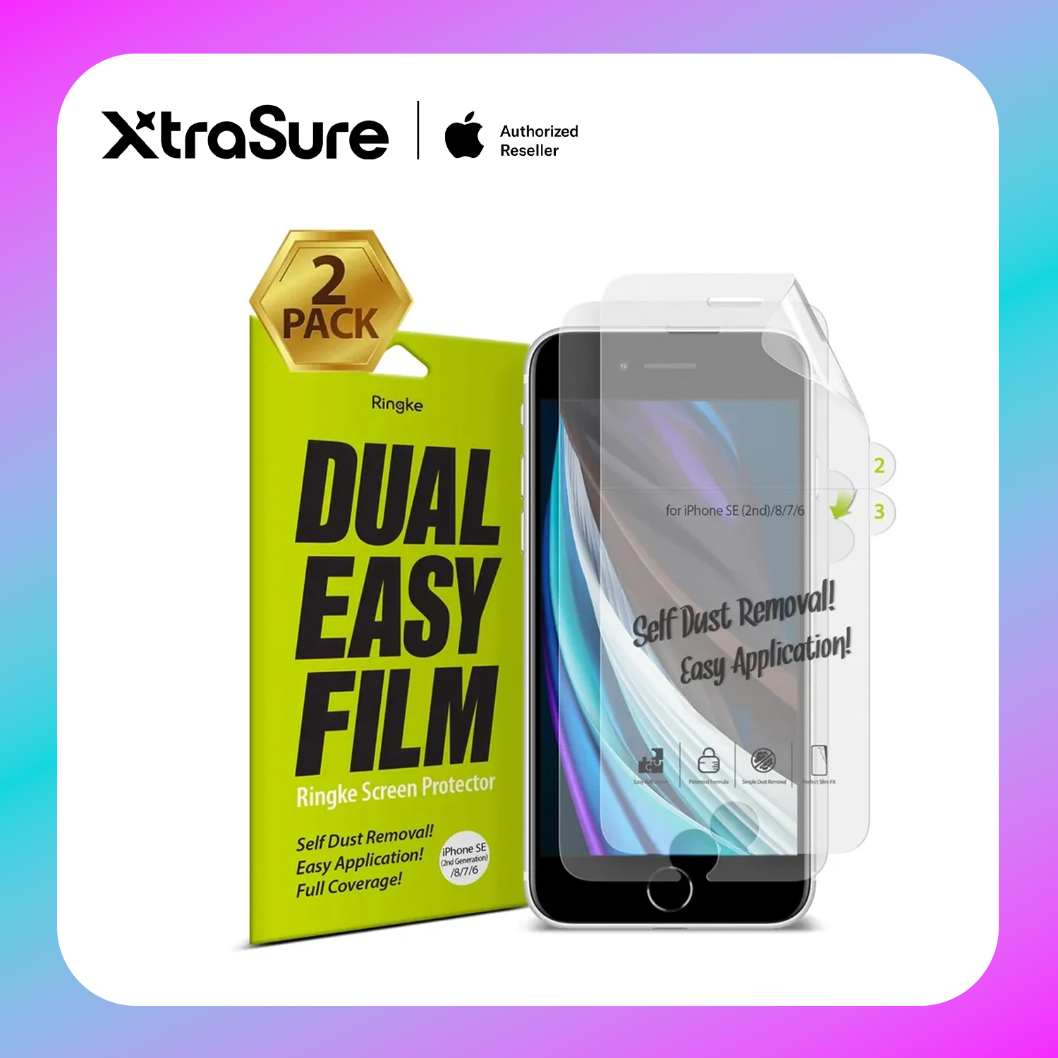 Ringke Dual Easy Film Screen Protector for iPhone SE 2020/2022 Main image