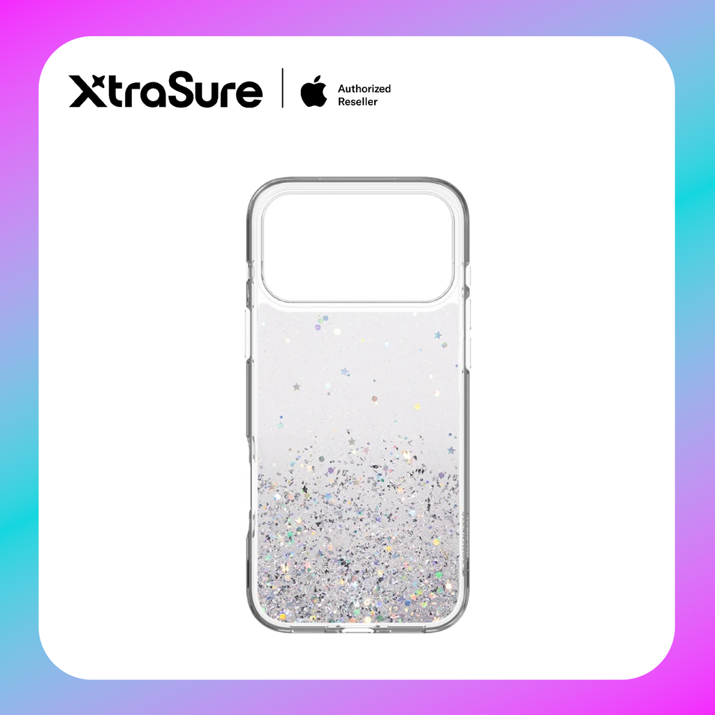 SwitchEasy StarField 3D Glitter Resin Case for iPhone 17 Pro Max (Transparent)