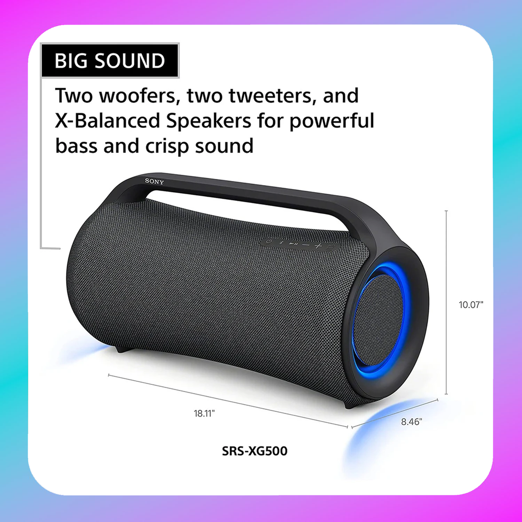 Sony XG500 Portable Bluetooth Wireless Speaker(Black)