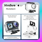 COTECi Portable 60m HD Clear Waterproof Sealed Dustproof Camera Diving Protective Case for DJI OSMO Action 6