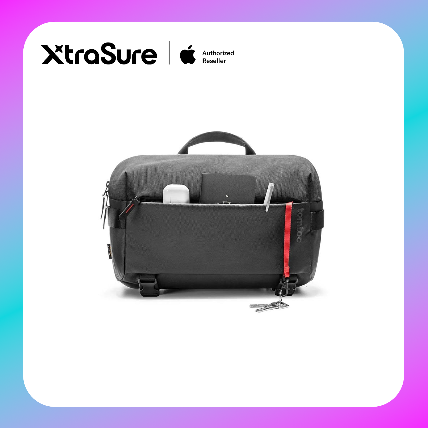 Tomtoc Explorer-H02 Sling Bag for Macbook Pro 14″ (Black) Secondary image