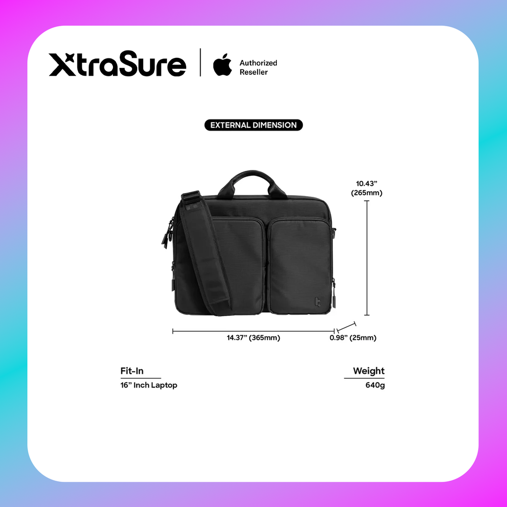 Tomtoc Navigator-A33 Laptop Shoulder Bag 16" Universal (Black)