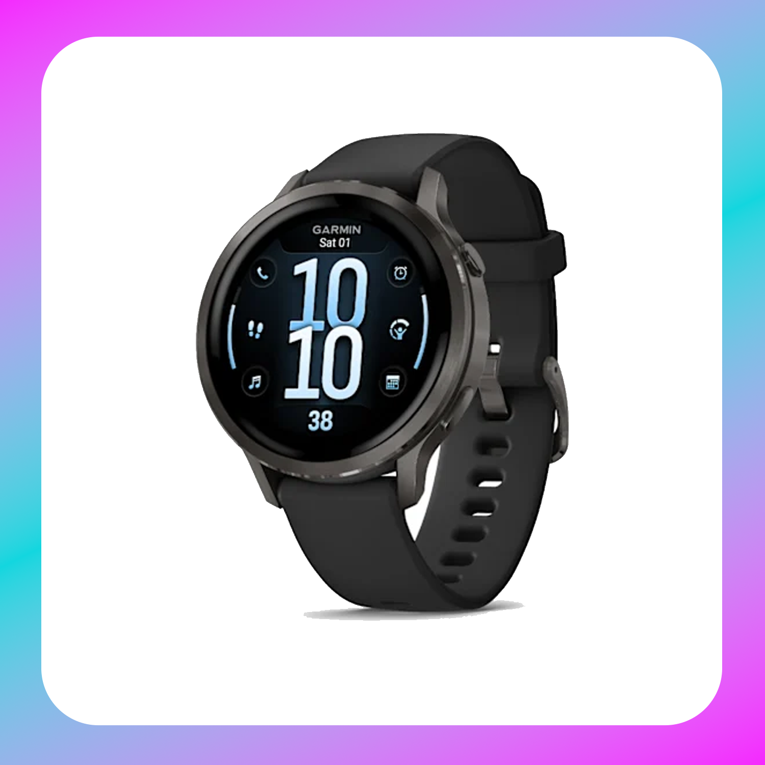 Garmin Venu® 4 - 41mm Fitness Smartwatch with Black Silicone Band Main image