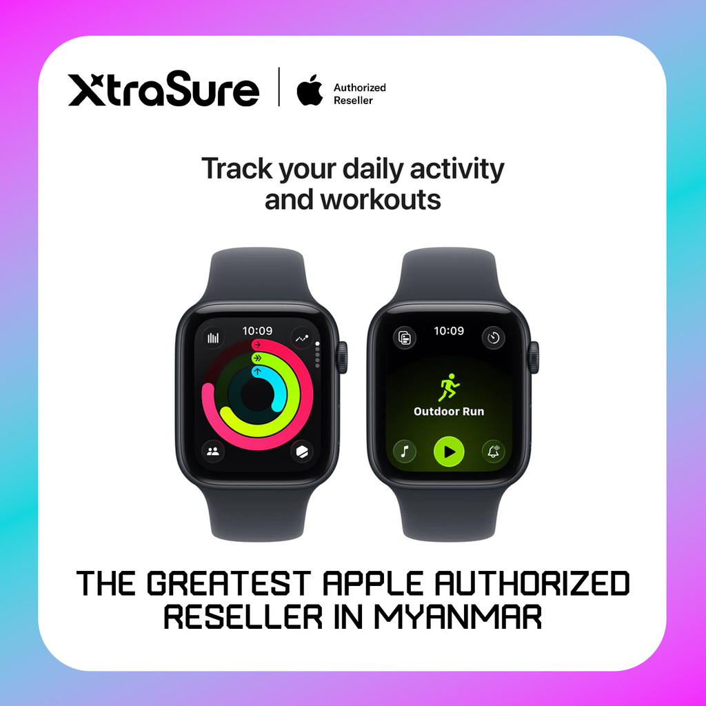 Apple Watch SE 3 GPS, 40mm Midnight Aluminum Case with Midnight Sport Band – MEH94 (S/M)