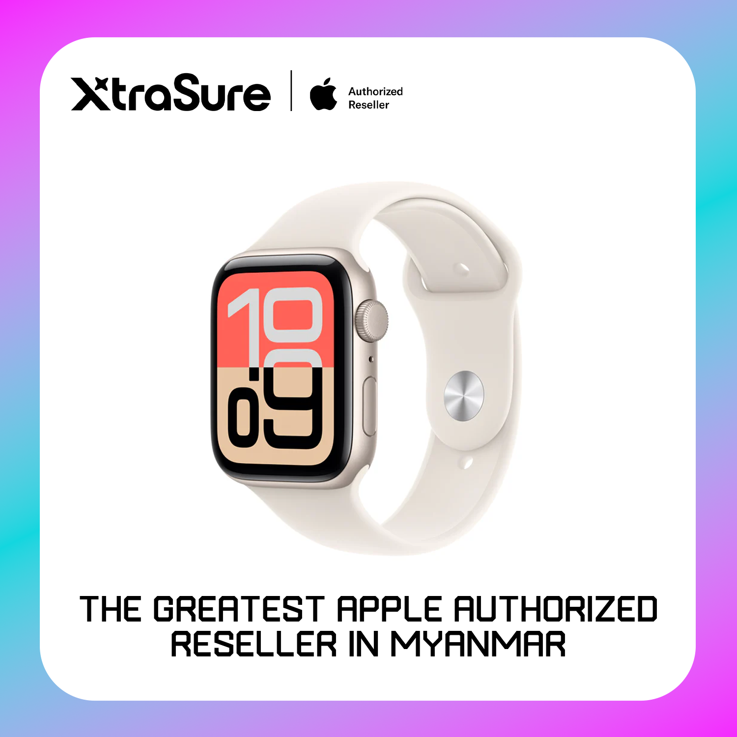 Apple Watch SE 3, 40mm Starlight Aluminum Case with Starlight Sport Band - MEH34(S/M) Main image