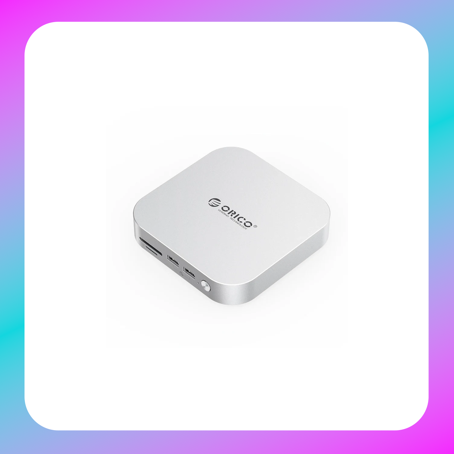 Orico MiniLink 7-in-1 Dock with M.2 SSD Enclosure for Mac mini (Silver) Main image