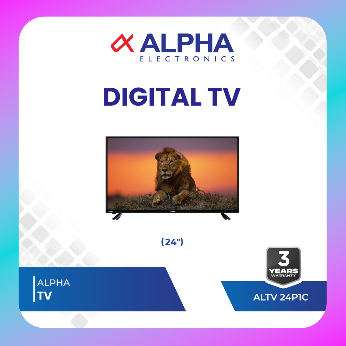 Alpha Digital 24" TV - ALTV24P1C