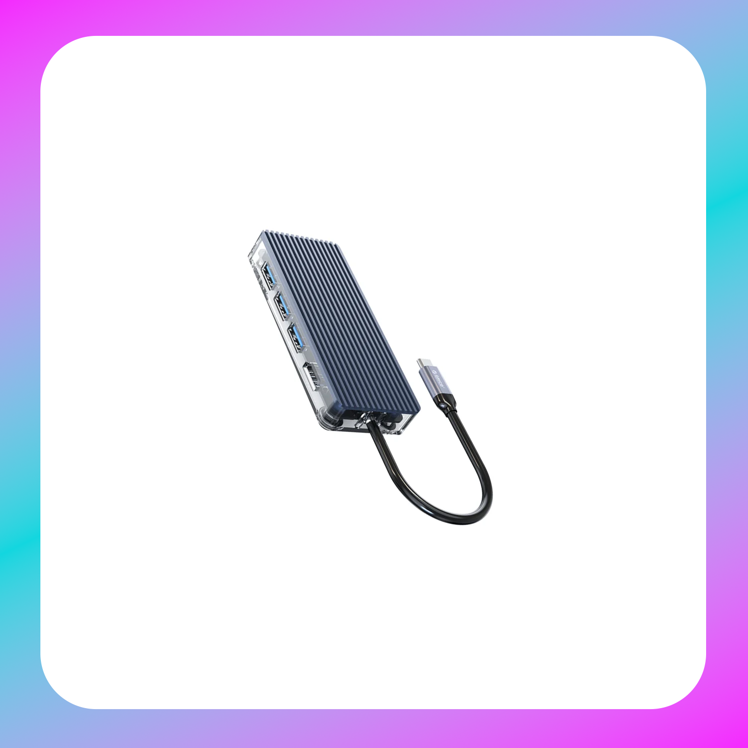Orico Type-C 6-in-1 Transparent Hub Main image