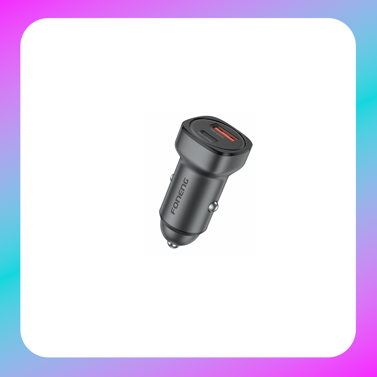 Foneng C23 A+C 2-Port Zinc Alloy Car Charger (30W) Main image