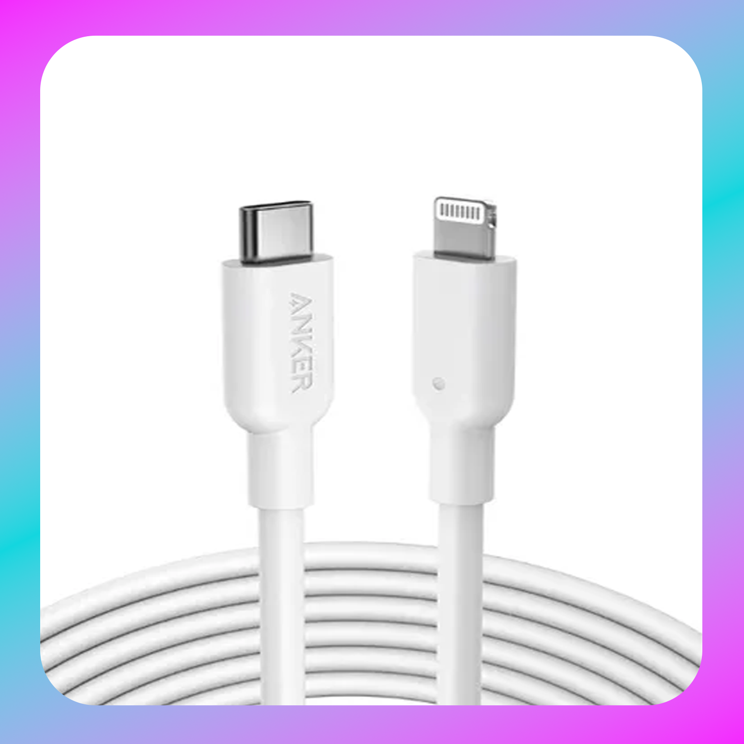 Anker USB C to Lightning Cable(3FT,White)