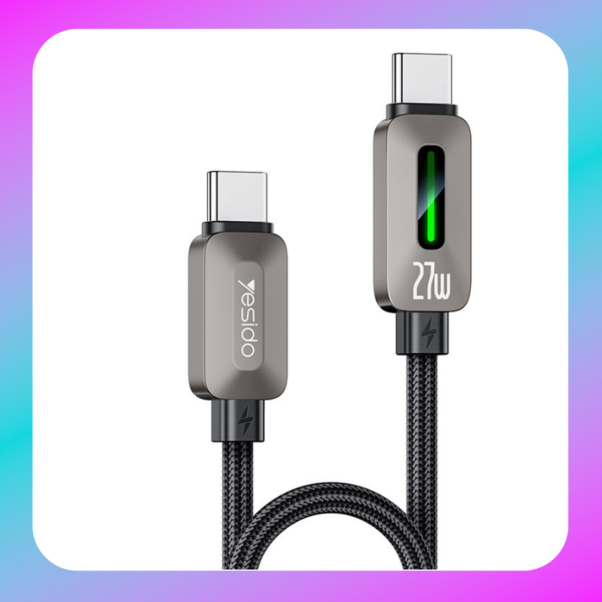 Yesido C TO Lighting(27W Data cable) - CA199