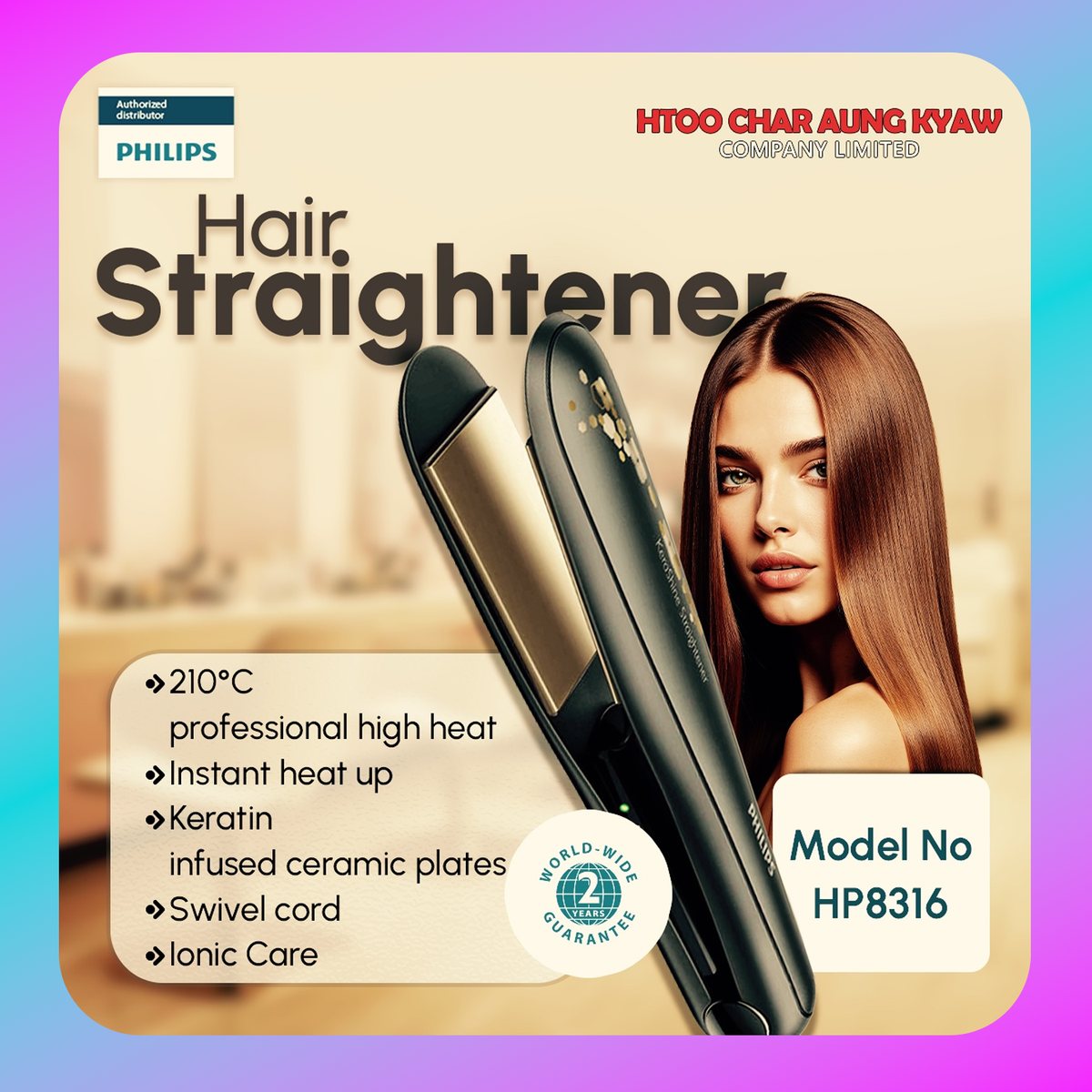 Philips Hair Straightener HP8316