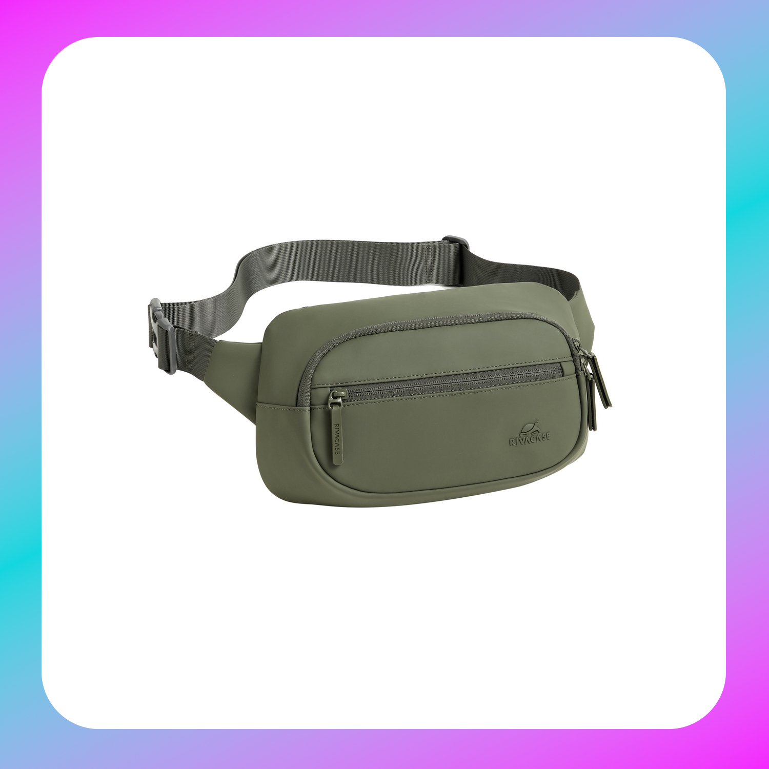 Rivacase 7812 olive green ECO Waist/Sling bag, size M Main image