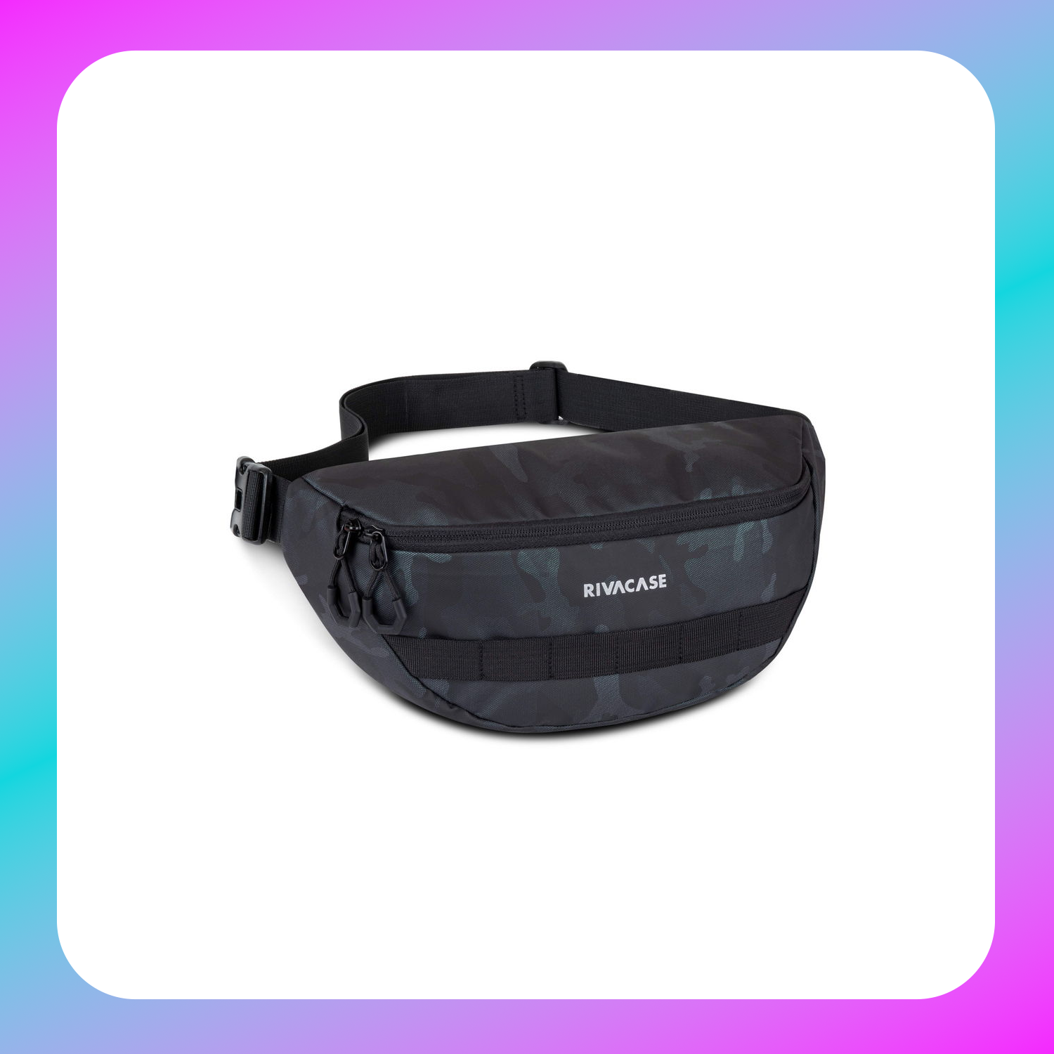 Rivacase 7614 Navy camo ECO Waist bag for mobile devices Main image