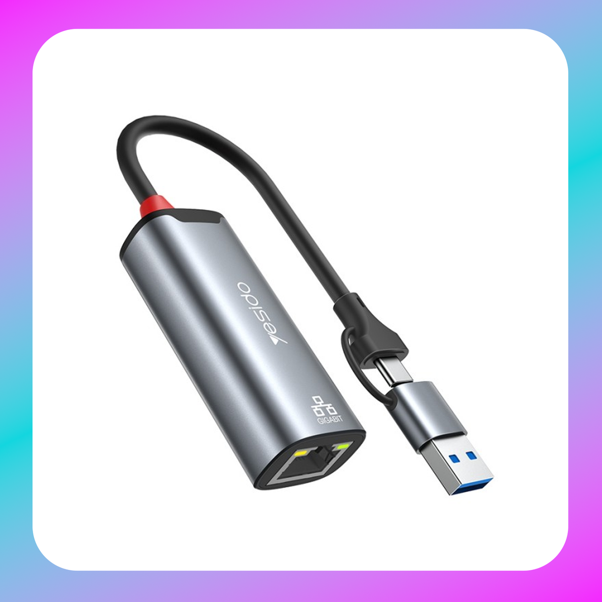 Yesido HB26 Type-C/USB to RJ45 Gigabit Ethernet Main image