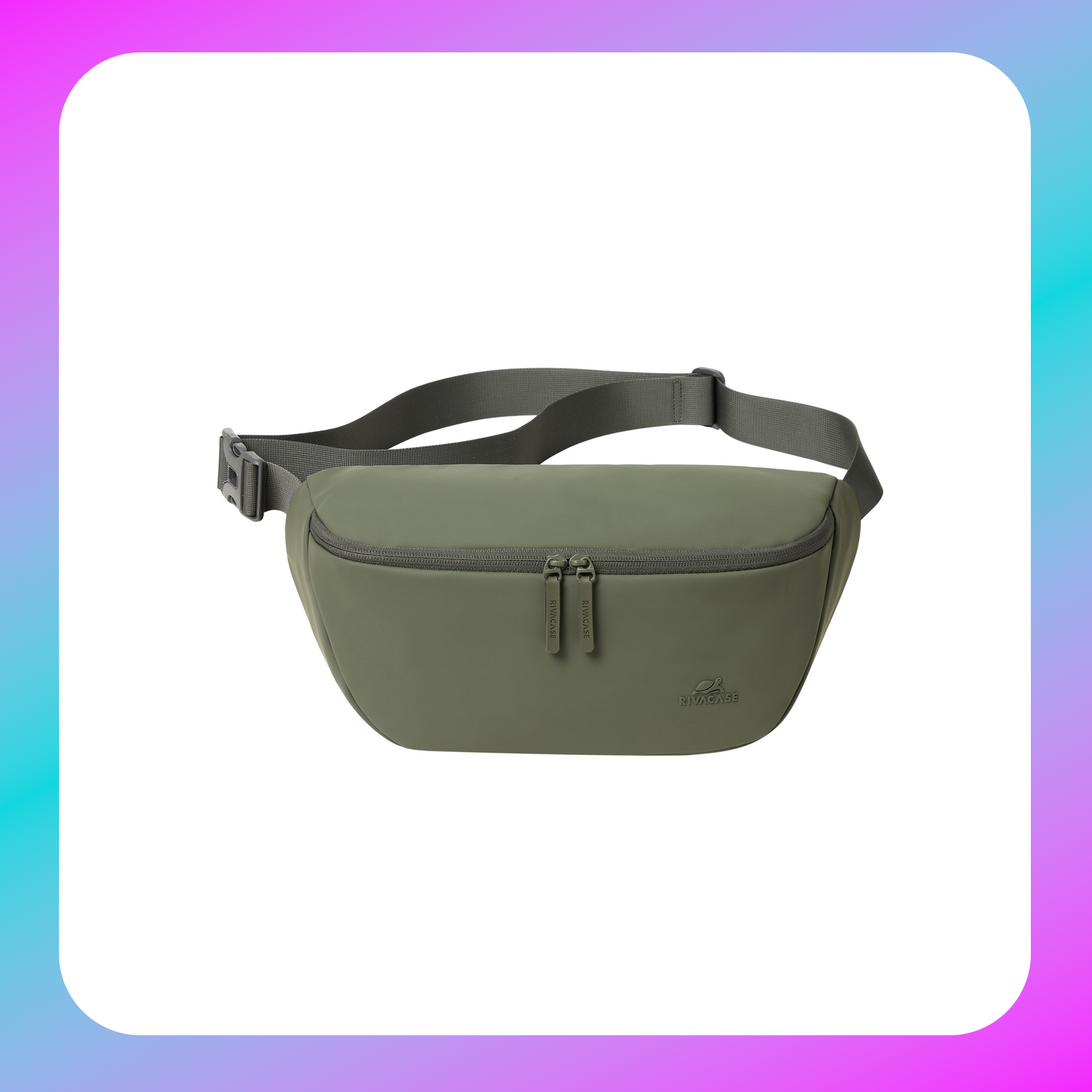 Rivacase 7814 olive green ECO Waist/Sling bag, size L Main image