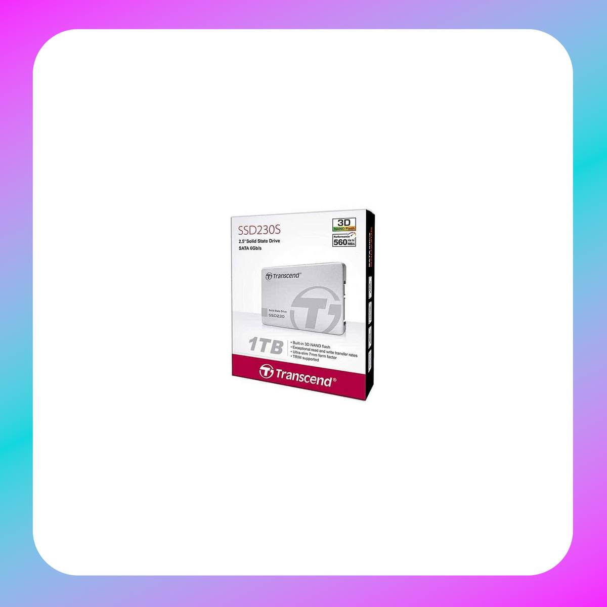 Transcend 230S ( Internal SSD, no bracket ) ,3D TLC NAND Main image
