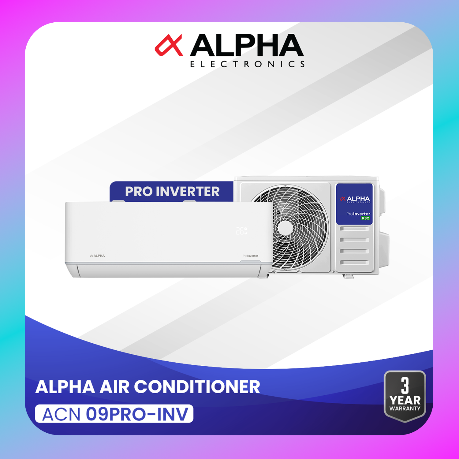 Alpha Air Con Non Inverter ACN09PROX (1HP)