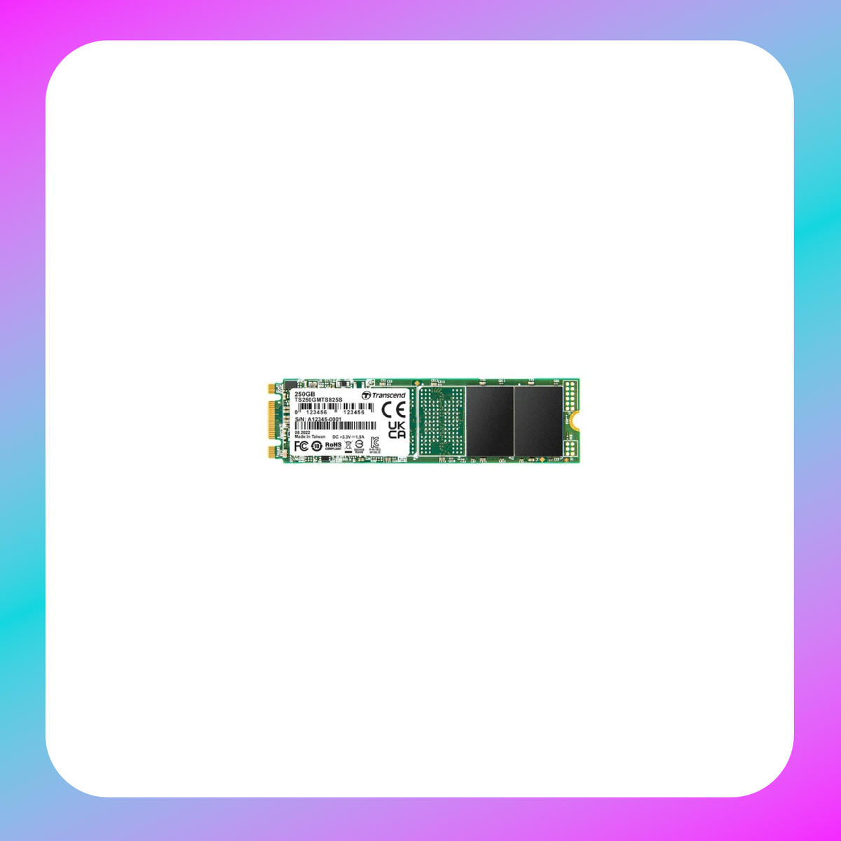 Transcend SATA III 6Gb/s MTS825S 3D NAND Flash M.2 2280 SSD