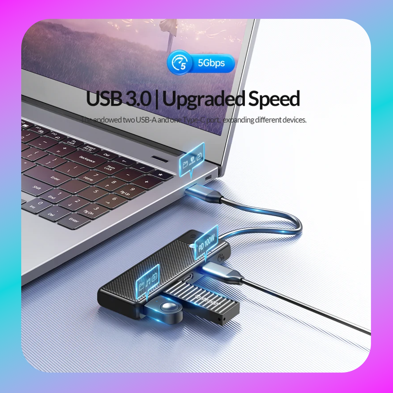 Orico 4-in-1 USB 3.0 Hub Secondary image
