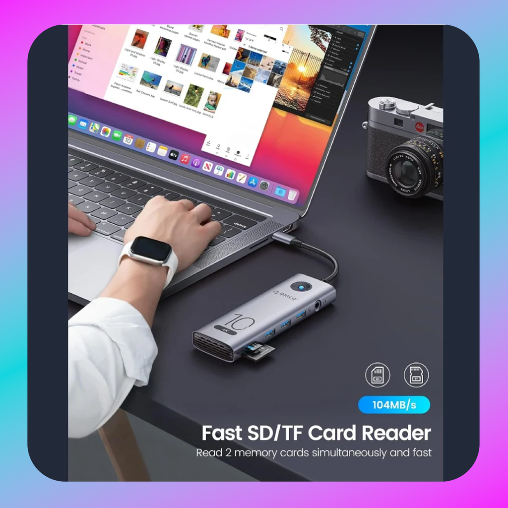 Orico 10 in 1 USB-C Hub with 4K@60Hz HDMI