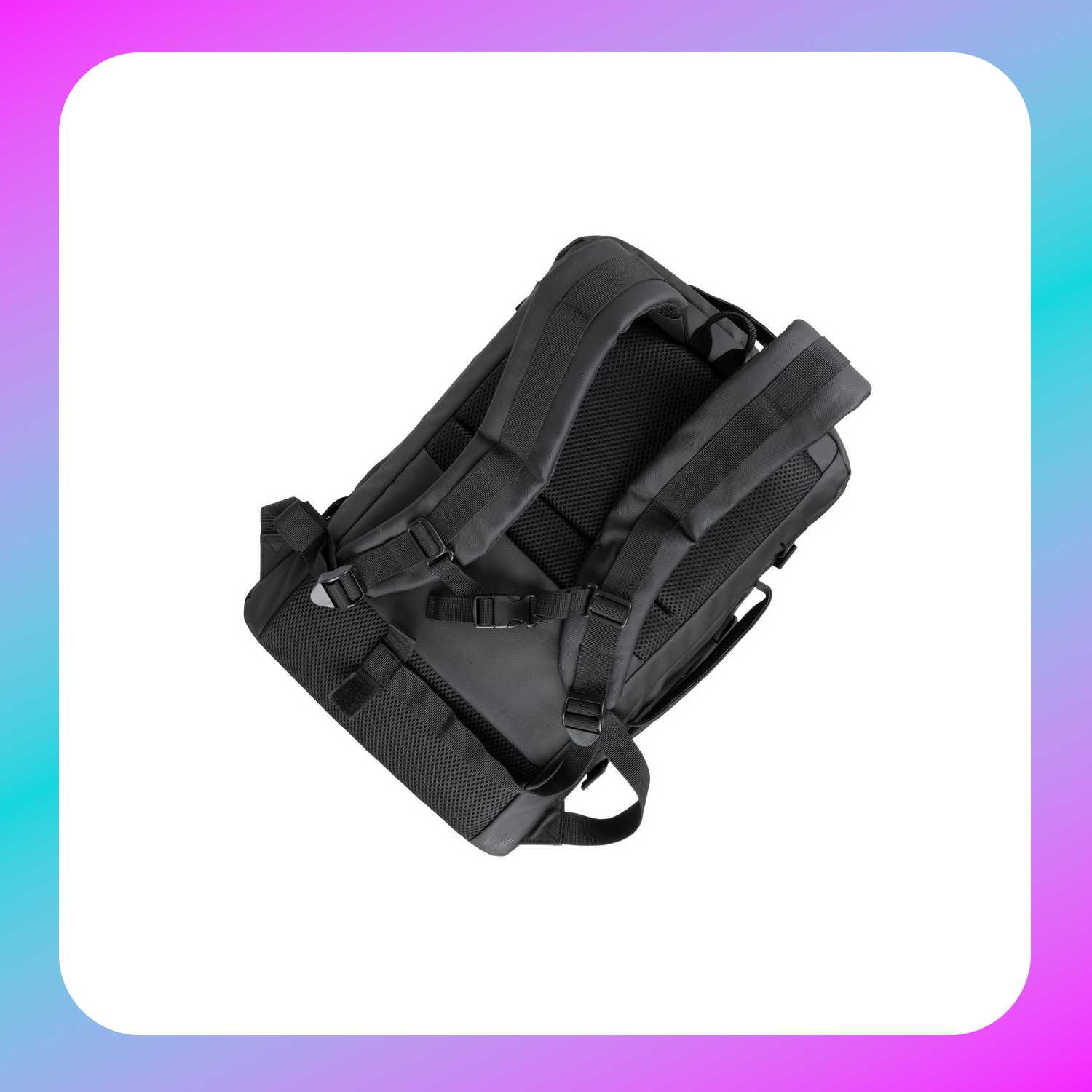RIVACASE 8465 black Coated ECO Travel Laptop Backpack 17.3”