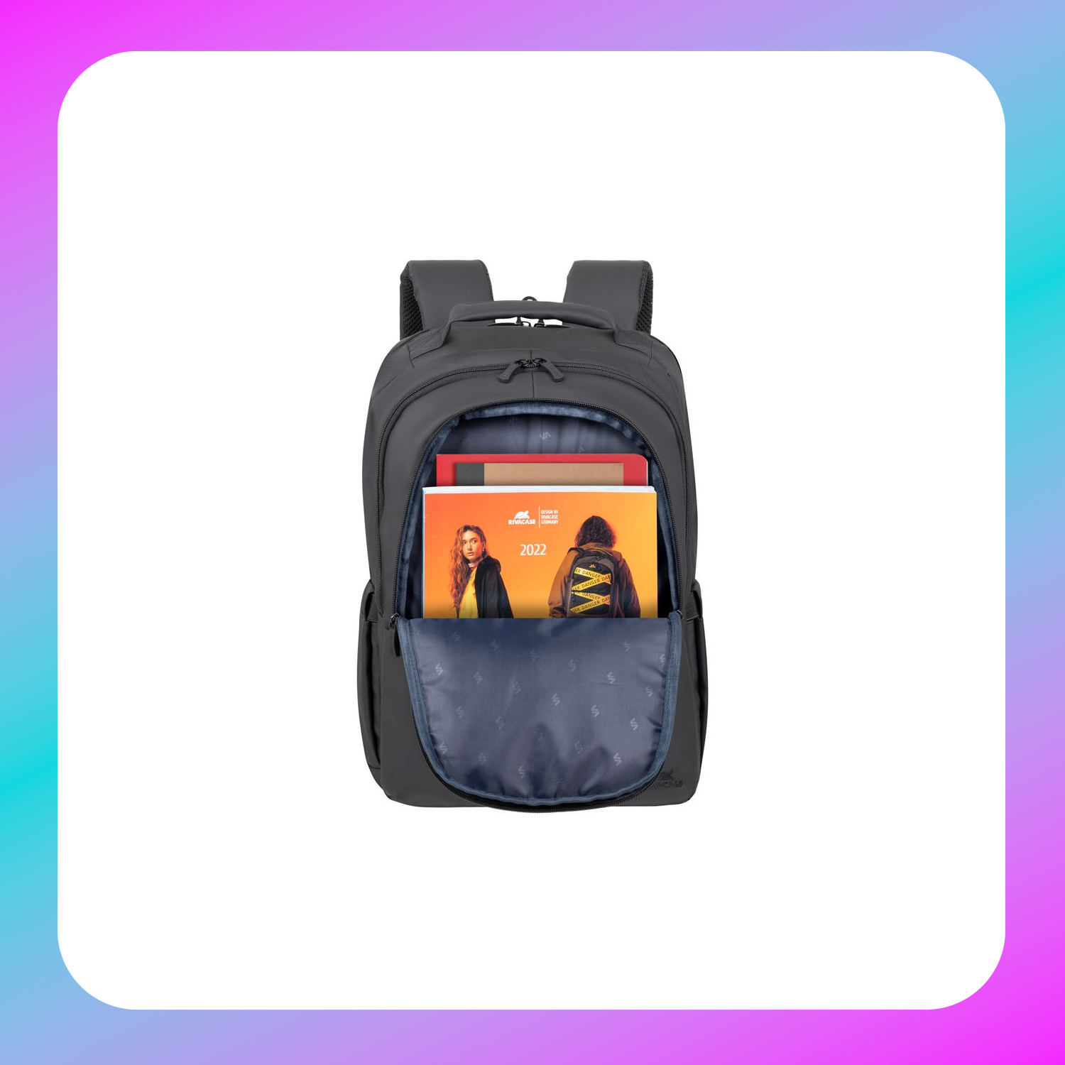RIVACASE 8435 black Coated ECO Laptop Backpack 15.6”