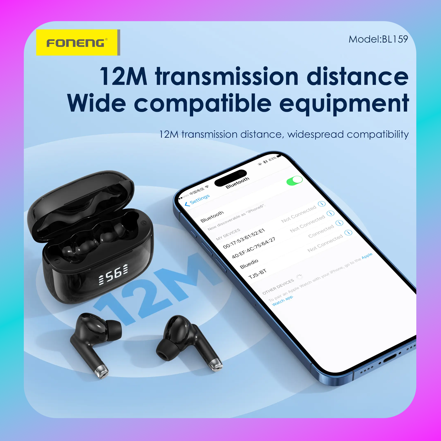 Foneng BL169 , Bluetooth version 5.4 Audio