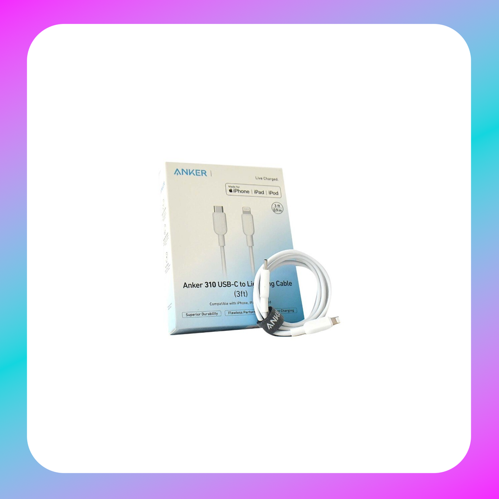 Anker USB C to Lightning Cable(3FT,White)
