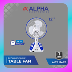 Alpha Rechargeable Table Fan