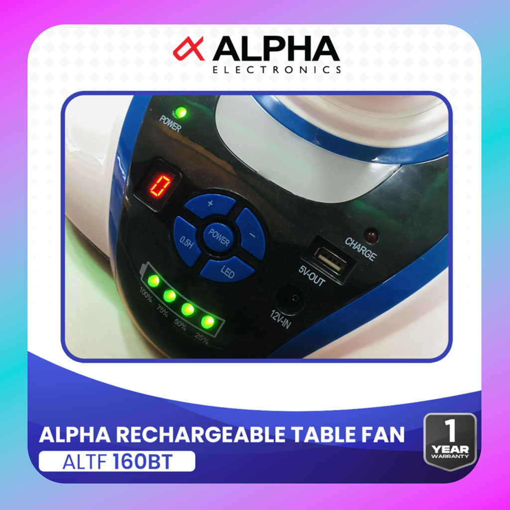 Alpha ALSF 160BT Rechargeable Stand Fan