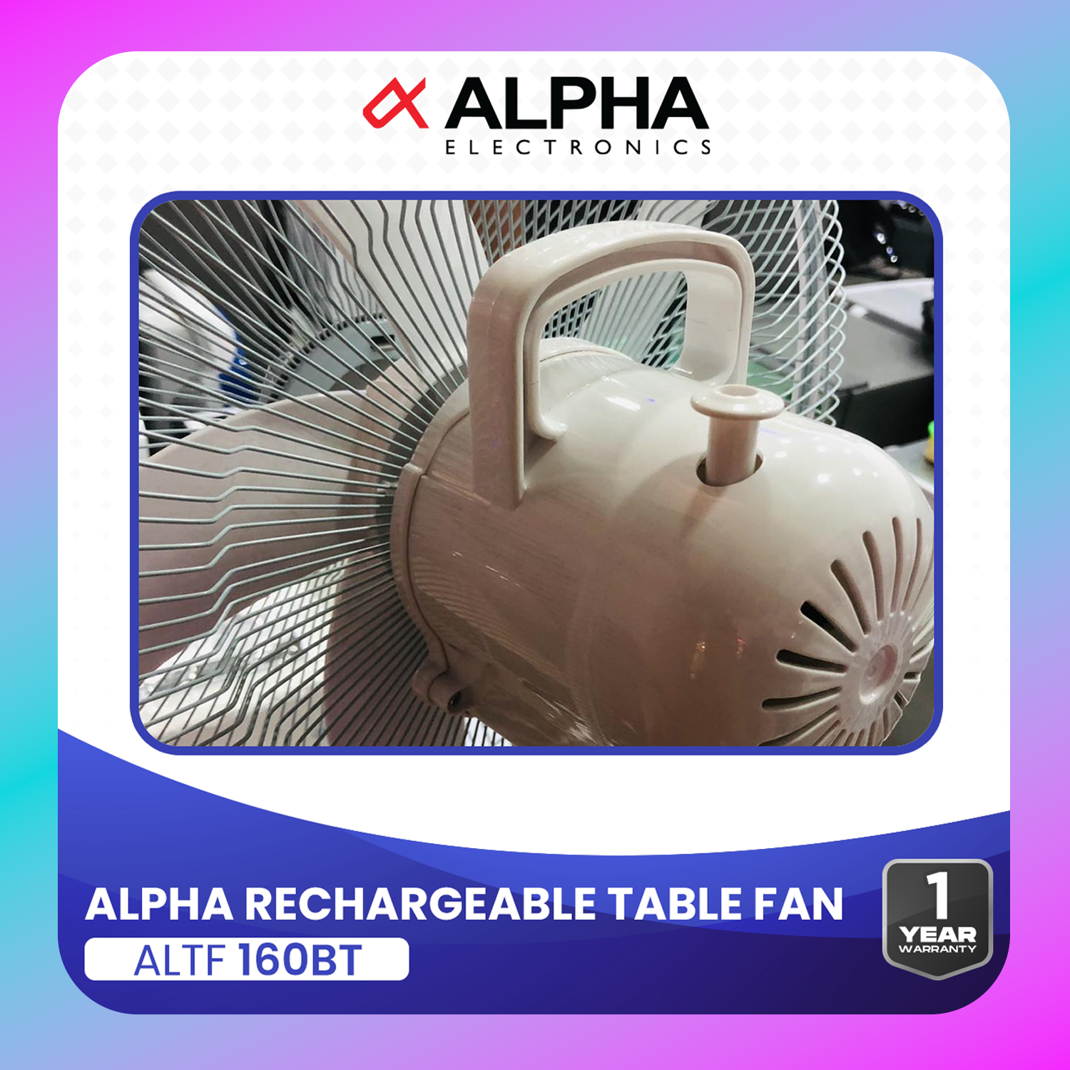 Alpha ALSF 160BT Rechargeable Stand Fan Secondary image