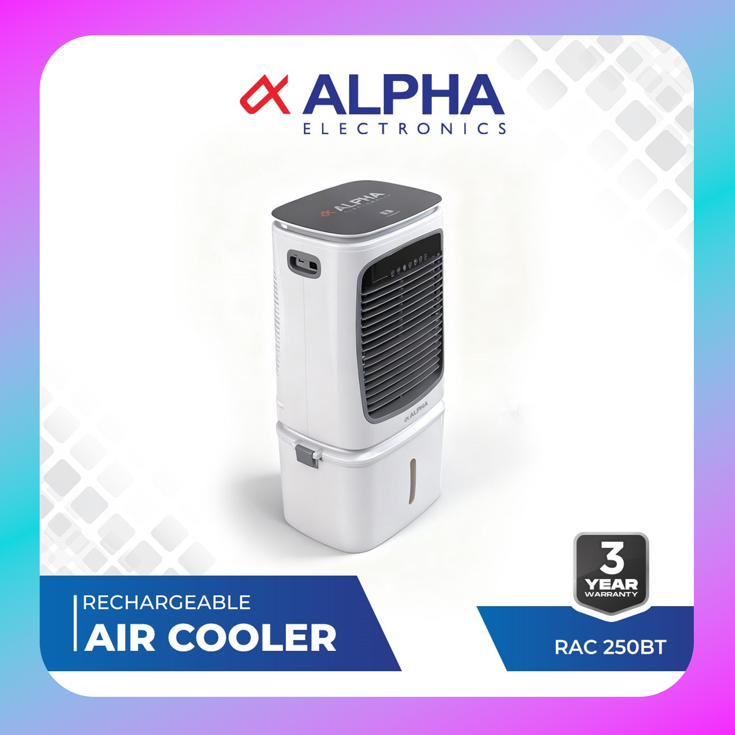 Alpha Rechargeable Air Cooler - RAC 250BT Secondary image