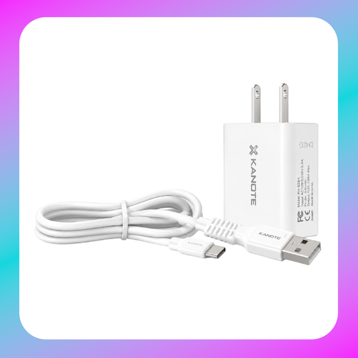 Kanote CS-18W18W Charger Set + Type C Cable