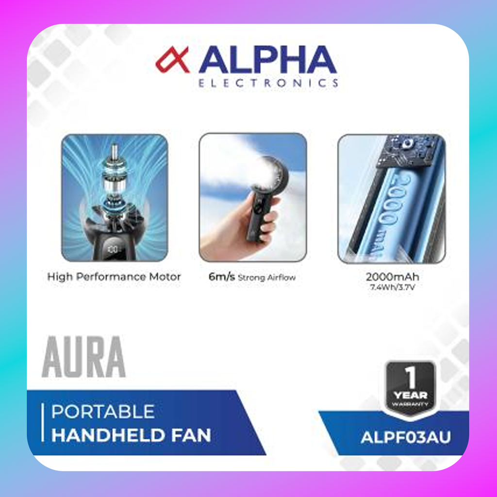 Alpha Portable Handheld Fan AURA - ALPF03AU