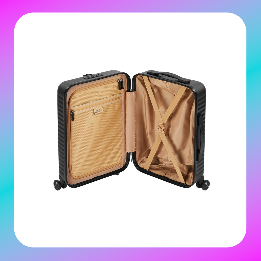 RIVACASE 8181 black Clark-ECO Hardshell carry-on hand cabin luggage 20"/28L  / 2