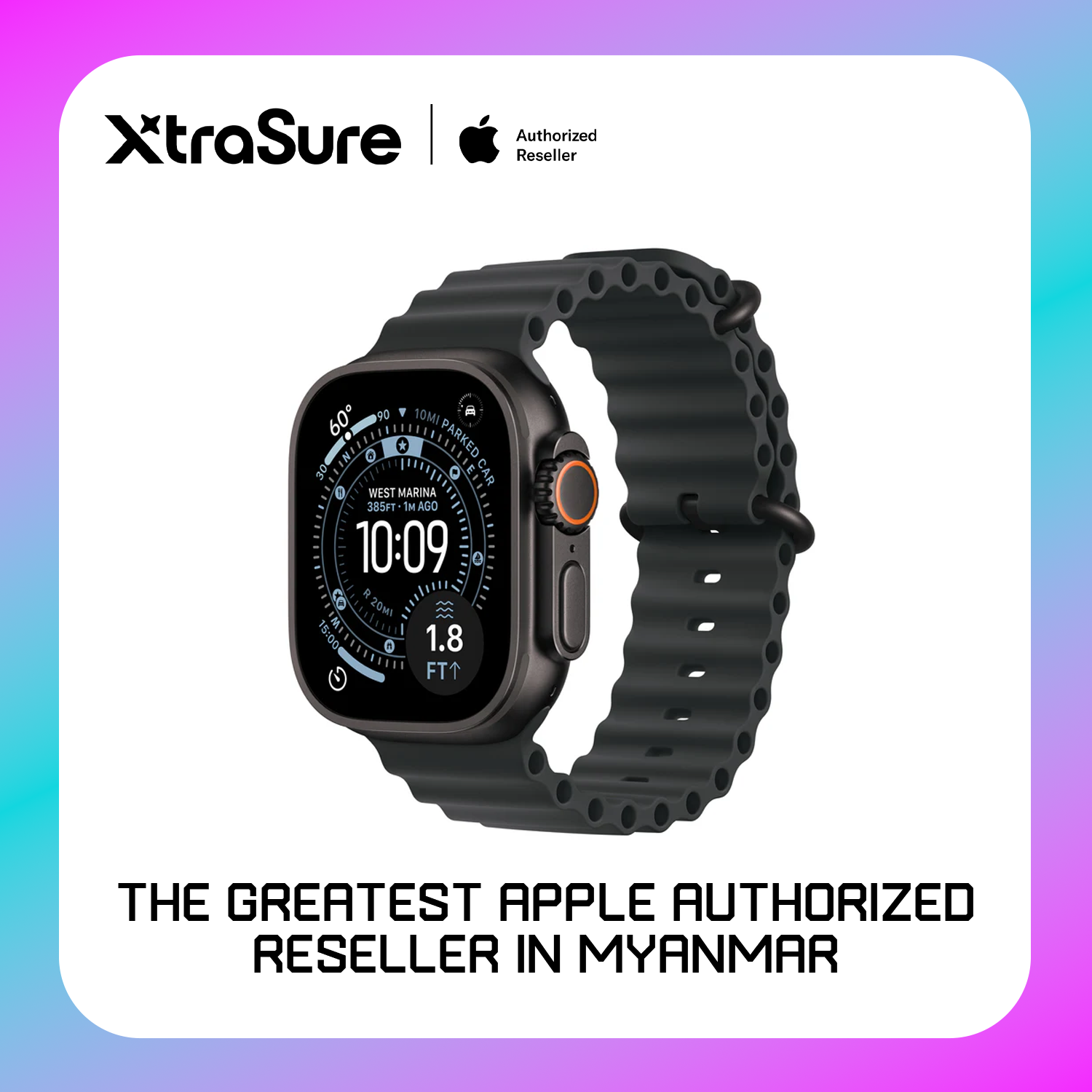 Apple Watch Ultra 3 GPS + Cellular, 49mm Black Titanium Case with Black Ocean Band – MF0J4 Main image